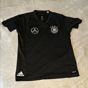 Adidas Kids Black Soccer Jersey with Emblems